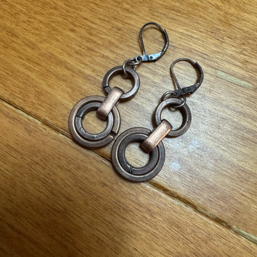 Chic Bronze Dangle Earrings